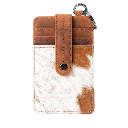 Myra Roper Card Holder for Women in brown with hair-on detail Myra USA
