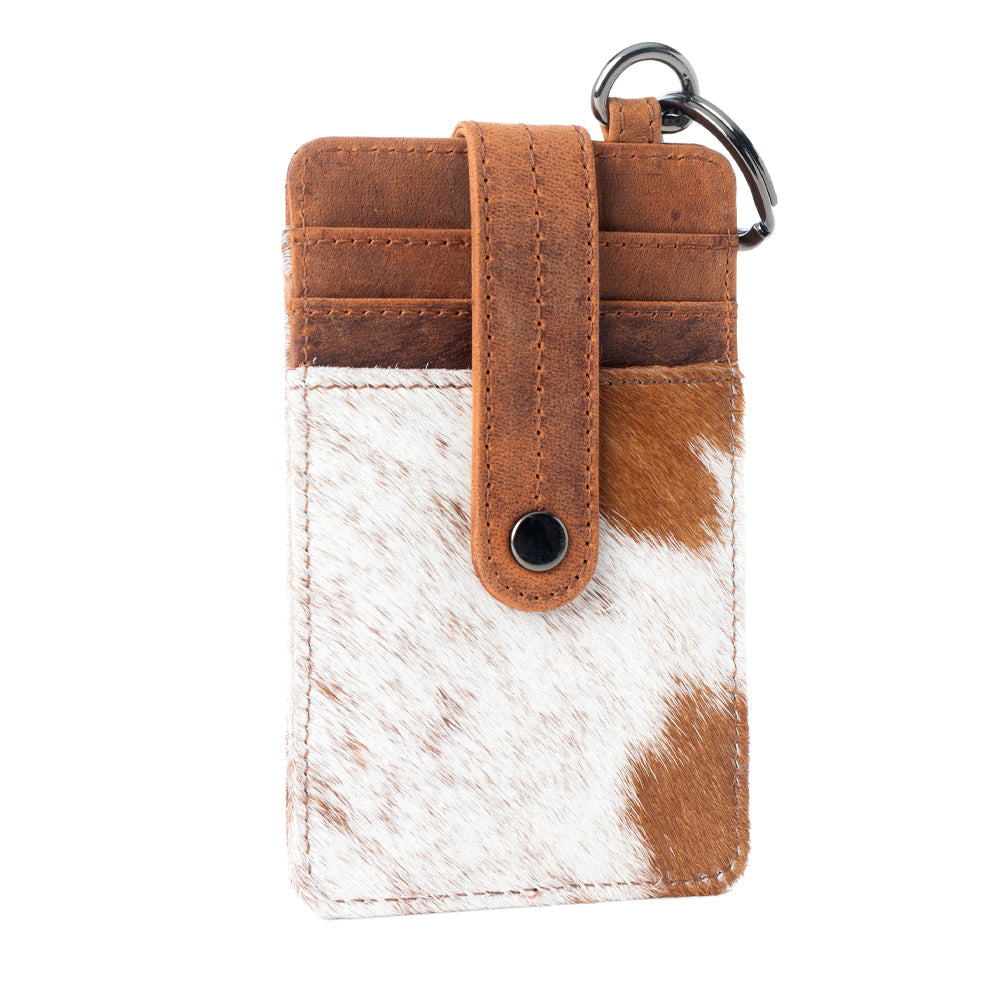 Myra Roper Card Holder for Women in brown with hair-on detail Myra USA