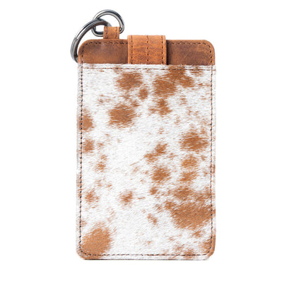 Myra Roper Card Holder for Women in brown with hair-on detail Myra USA