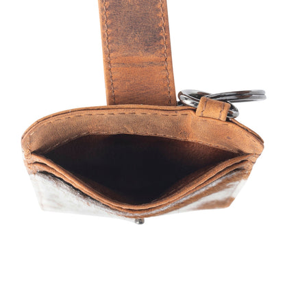 Myra Roper Card Holder for Women in brown with hair-on detail Myra USA