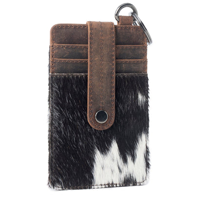Myra Roper Card Holder for Women in black with hair-on detail Myra USA