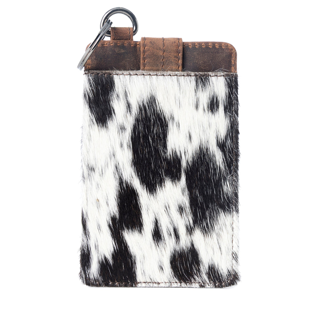 Myra Roper Card Holder for Women in black with hair-on detail Myra USA
