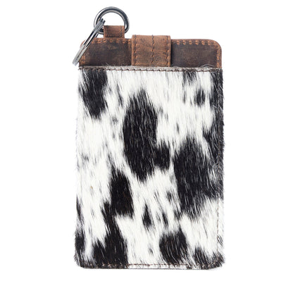 Myra Roper Card Holder for Women in black with hair-on detail Myra USA