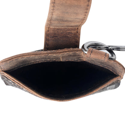 Myra Roper Card Holder for Women in black with hair-on detail Myra USA