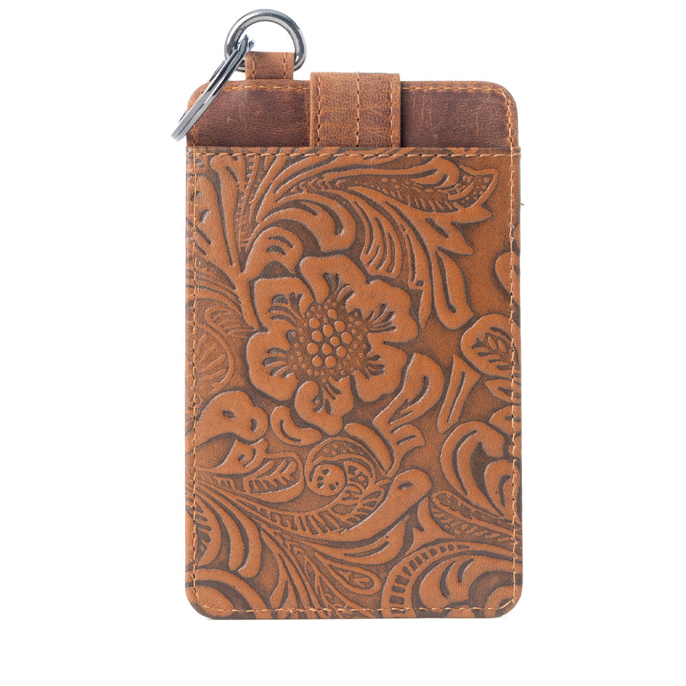 Myra Roper Card Holder for Women in brown with Embossed detail Myra USA