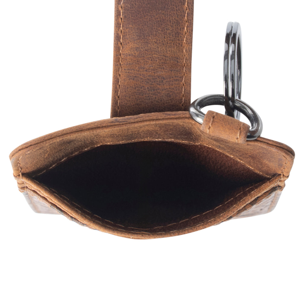 Myra Roper Card Holder for Women in brown with Embossed detail Myra USA