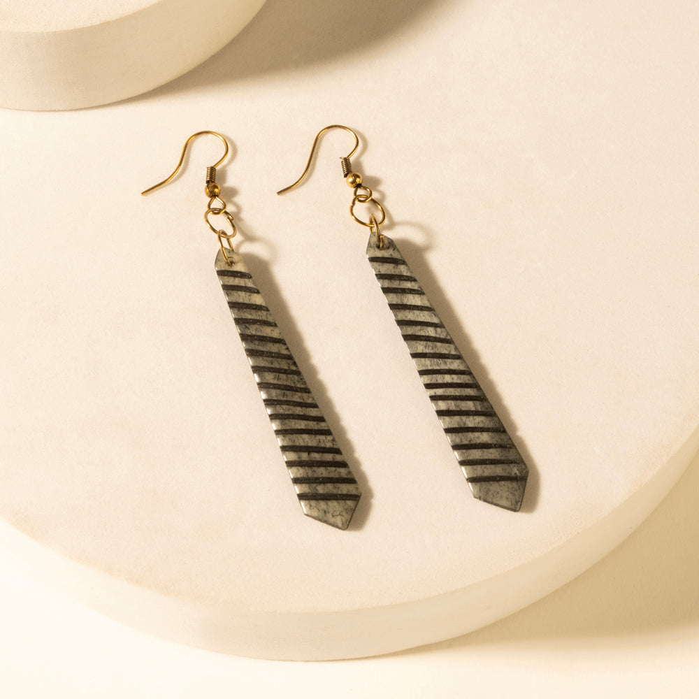 Myra Driftline Drop Earrings in Iron Stripe Myra USA