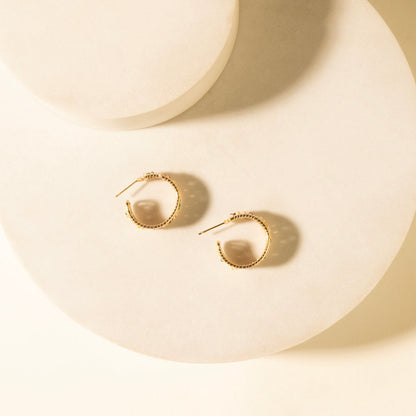 Myra Heritage Cross Hoops in Desert Ivory Myra USA