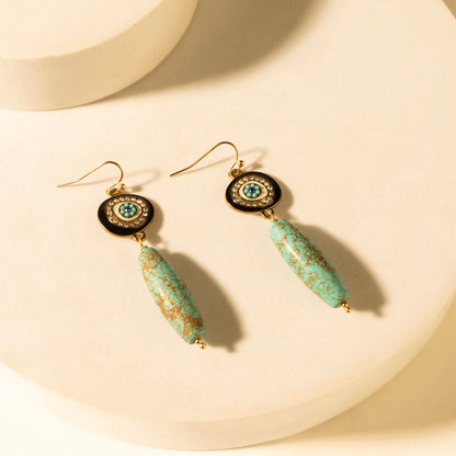 Myra Trail Halo Earrings in Turquoise Stone Myra USA