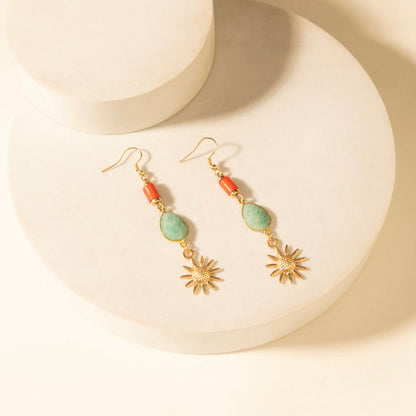 Myra Dawnflare Drop Earrings in Desert Turquoise Myra USA