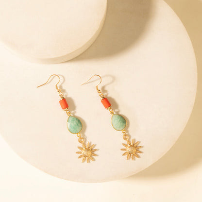 Myra Dawnflare Drop Earrings in Desert Turquoise Myra USA