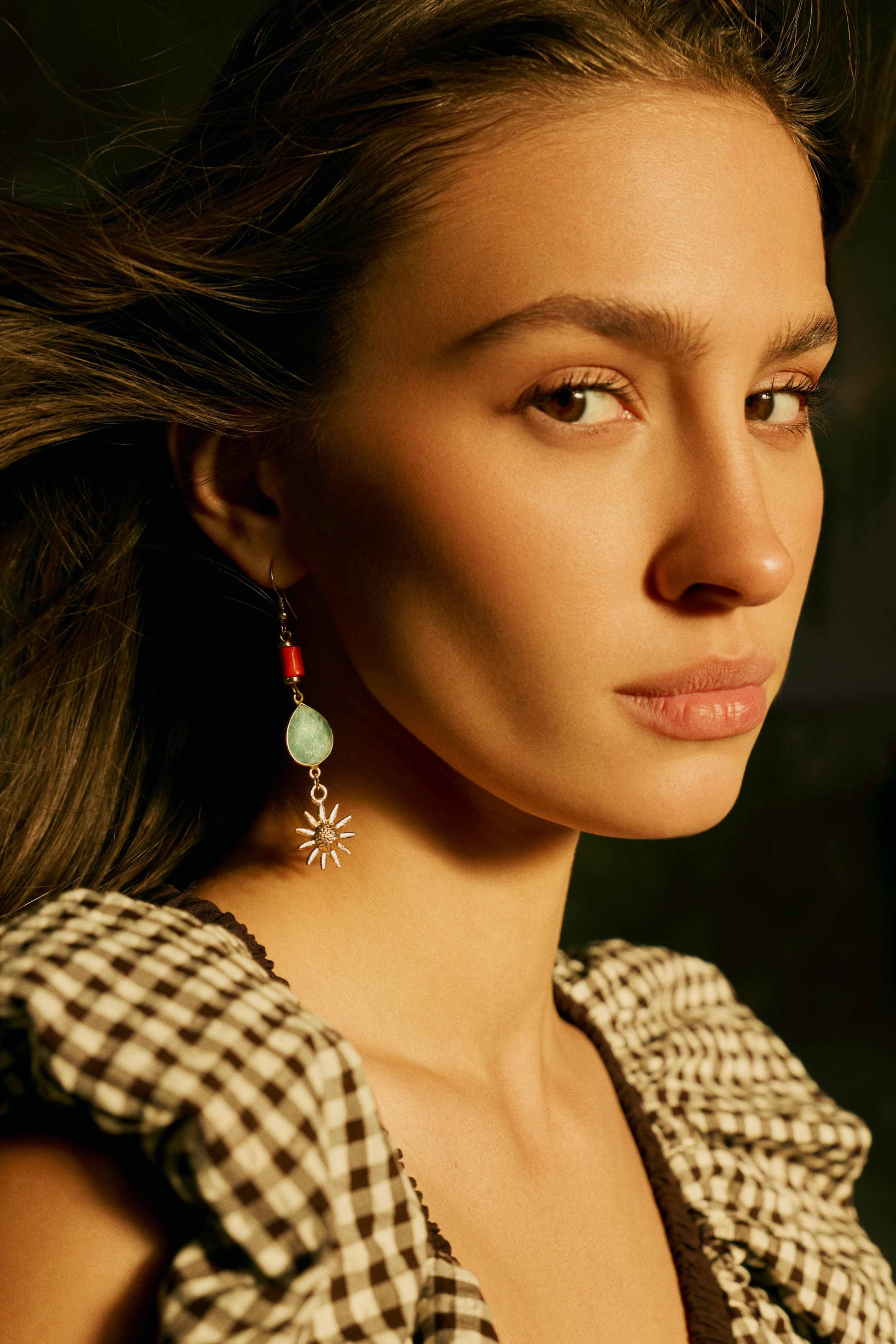 Myra Dawnflare Drop Earrings in Desert Turquoise Myra USA