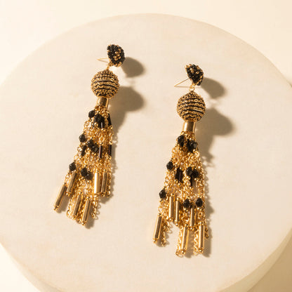 Myra Belle Tassel Earrings in Burnished Amber Myra USA