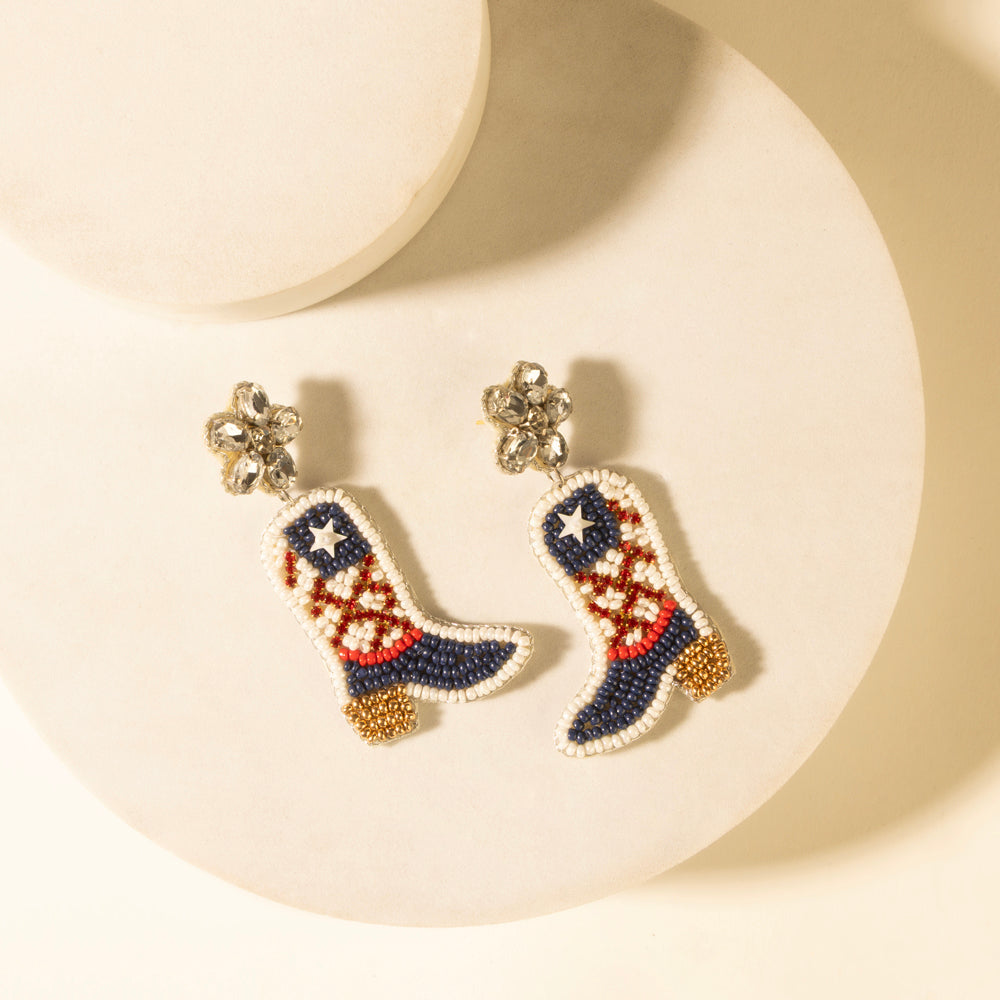 Myra Freedom Trail Boot Earrings in Rodeo White Myra USA