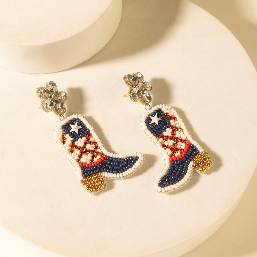 Myra Freedom Trail Boot Earrings in Rodeo White Myra USA