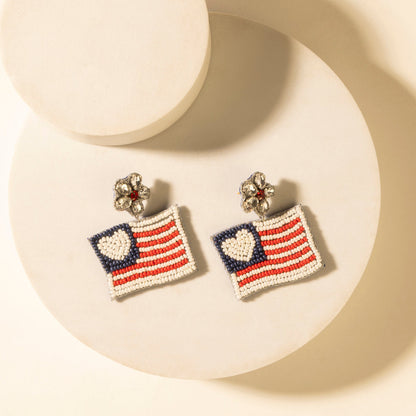 Myra Liberty Range Flag Earrings in Prairie White Myra USA