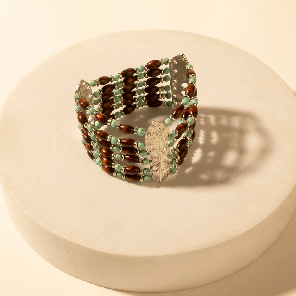 Myra Cinchstone Wrap Cuff in Dusty Turquoise Myra USA