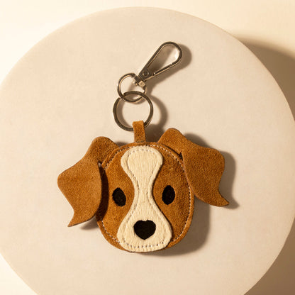 Myra Ranch Pup Charm Keychain in Rawhide Tan Mix Myra USA