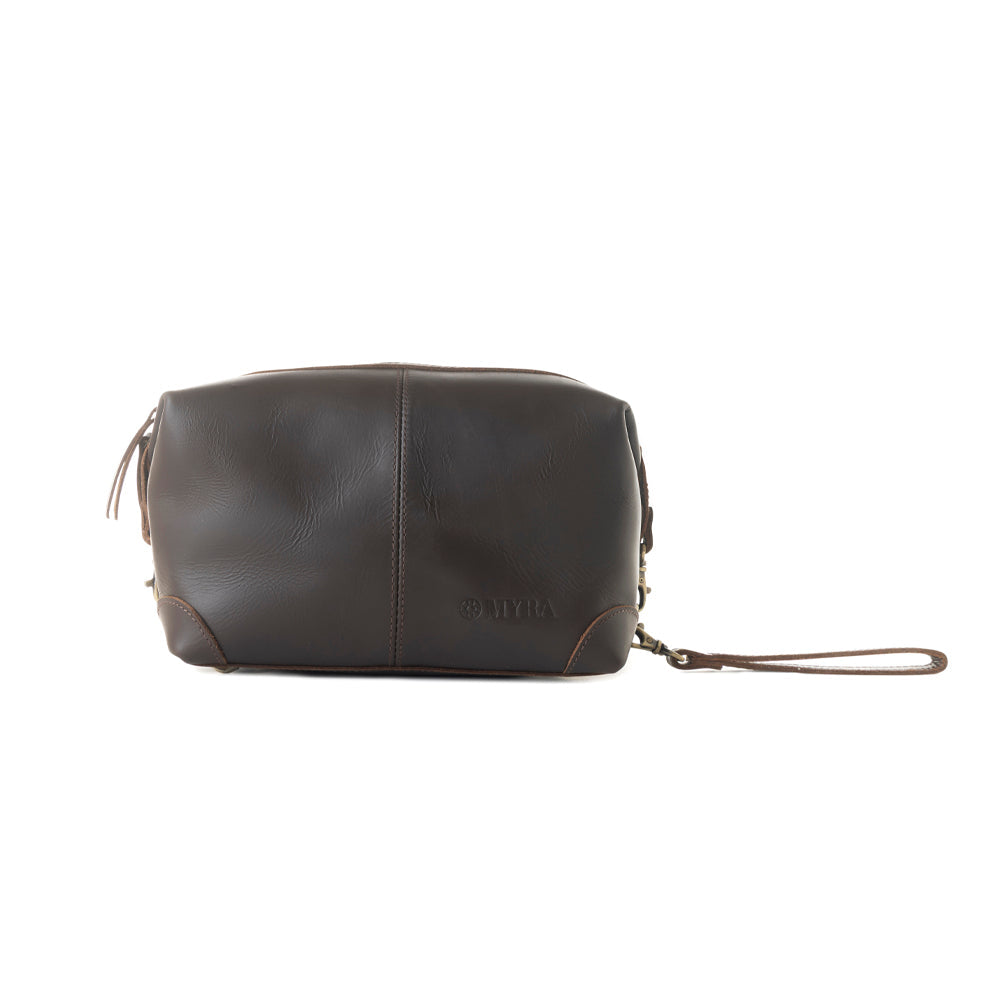 Myra Drifter Leather Shaving Kit for Men in dark brown Myra USA