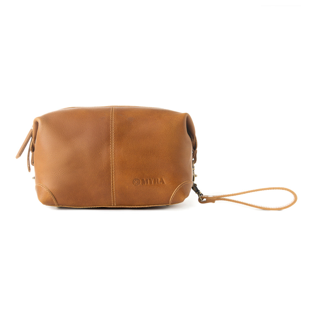Myra Drifter Leather Shaving Kit for Men in tan Myra USA