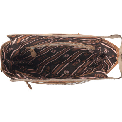 Myra Diamondback Trail Western Shoulder Bag for Women in Brown with Rug details Myra USA