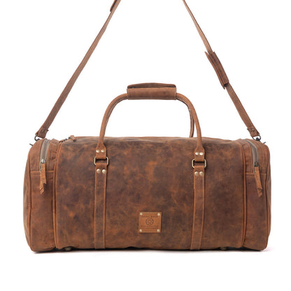 Myra Redmont Leather Traveller Bag in Amber Brown Myra USA