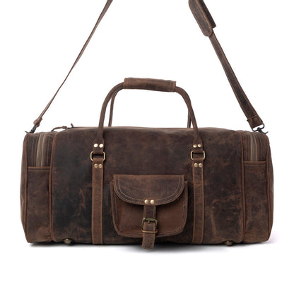 Myra Redmont Leather Traveller Bag in Dark Mahogany Myra USA