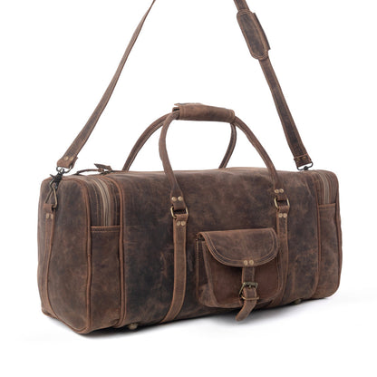 Myra Redmont Leather Traveller Bag in Dark Mahogany Myra USA