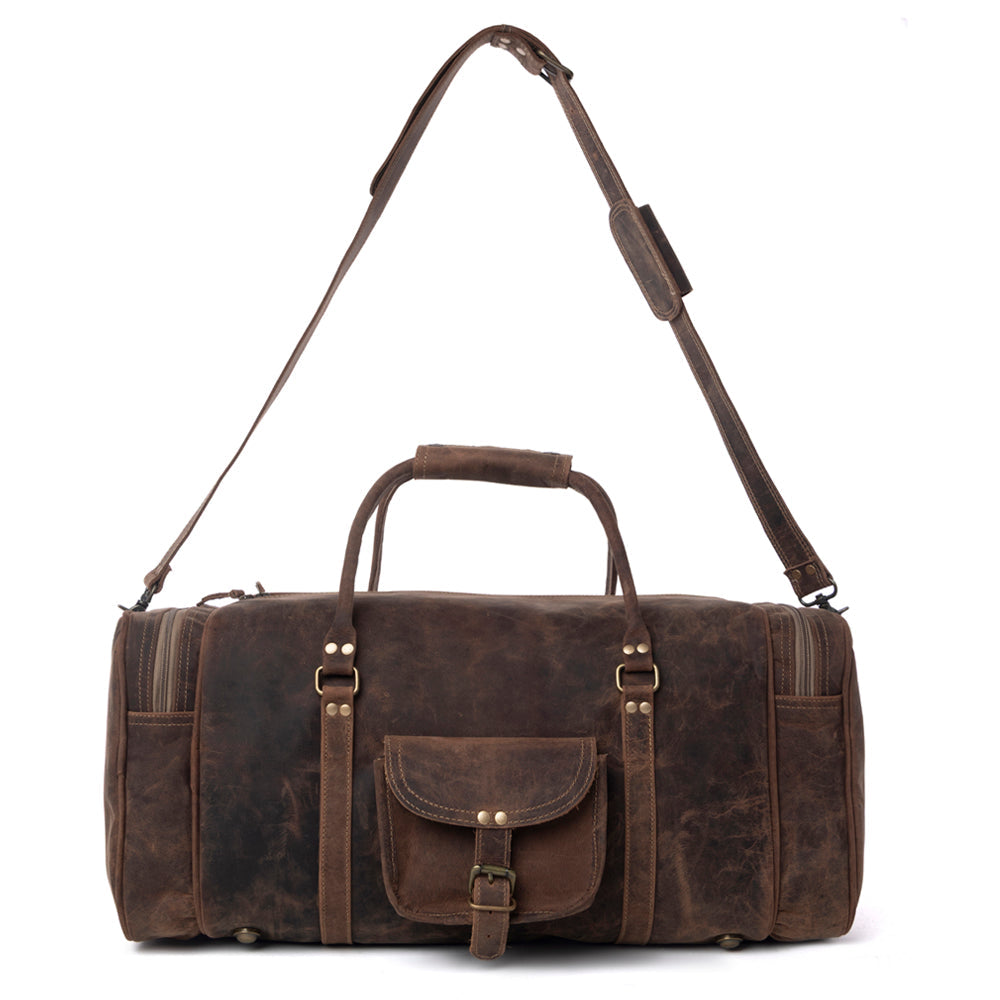 Myra Redmont Leather Traveller Bag in Dark Mahogany Myra USA