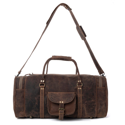 Myra Redmont Leather Traveller Bag in Dark Mahogany Myra USA