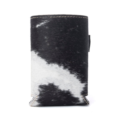 Myra Birch Valley Hairon Leather Beer Can Holder in Ivory Slate Myra USA