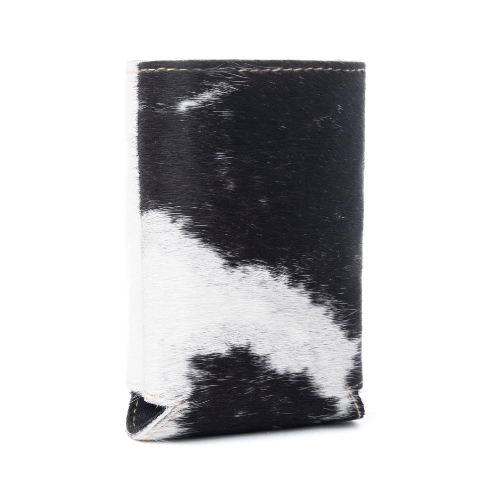 Myra Birch Valley Hairon Leather Beer Can Holder in Ivory Slate Myra USA