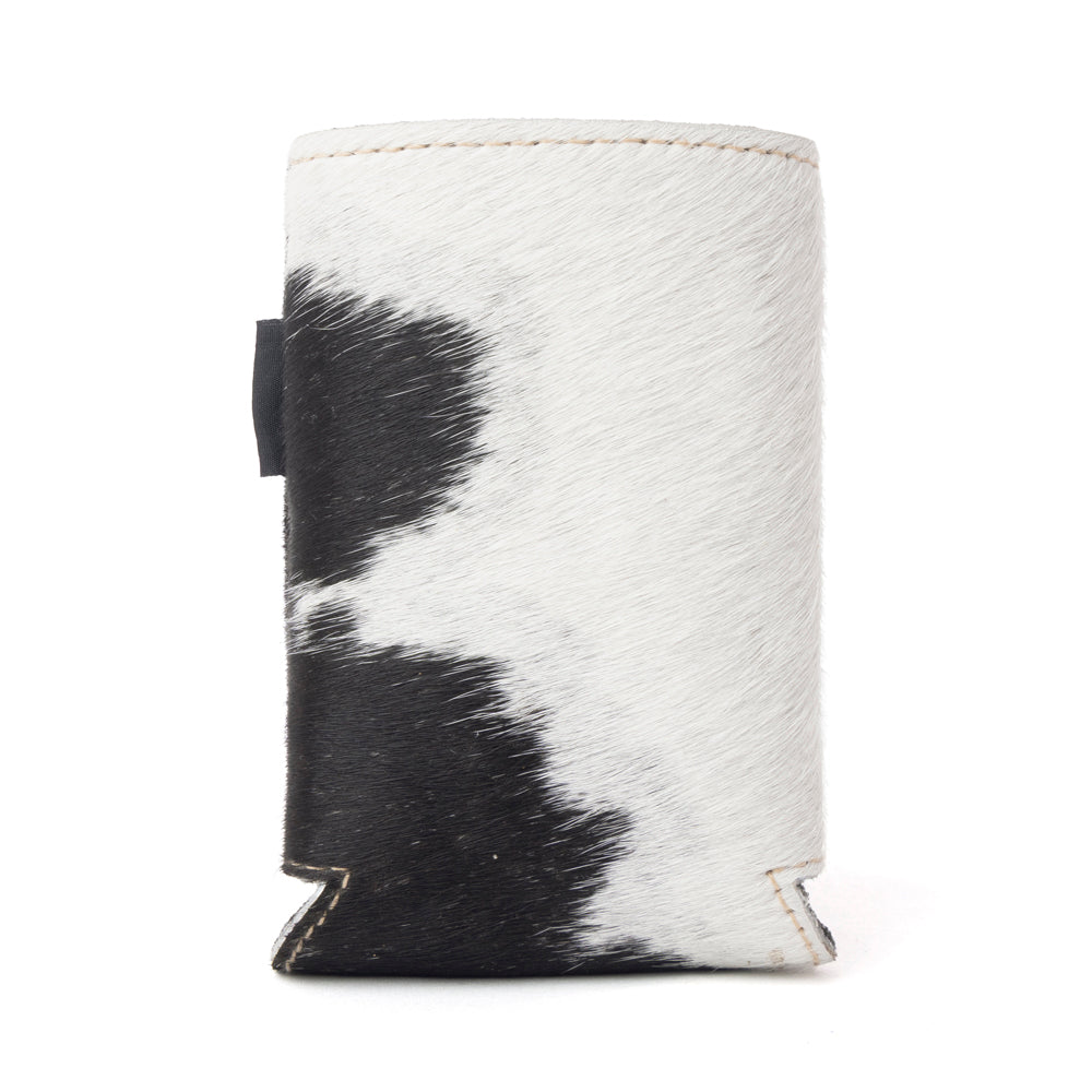 Myra Birch Valley Hairon Leather Beer Can Holder in Ivory Slate Myra USA