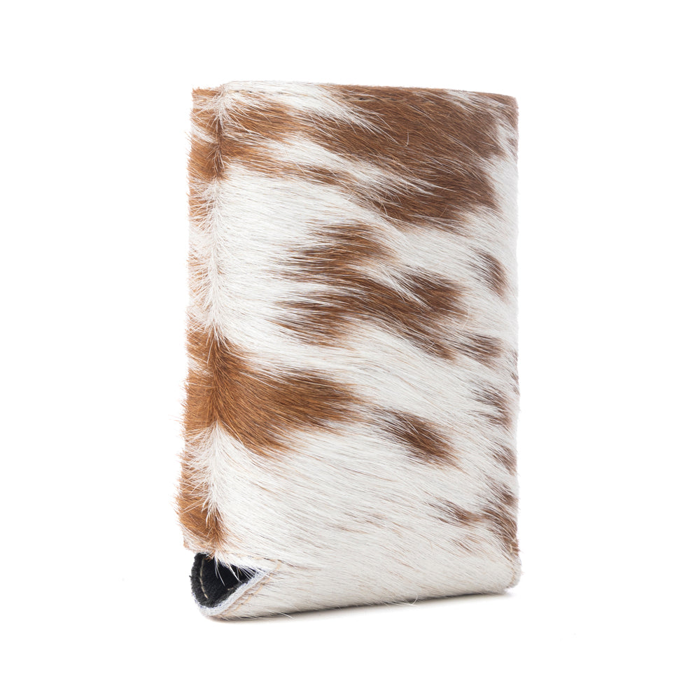 Myra Birch Valley Hairon Leather Beer Can Holder in Toffee Cream Myra USA