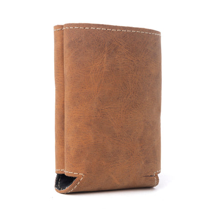 Myra Birch Valley Hairon Leather Beer Can Holder in Dusty Caramel Myra USA