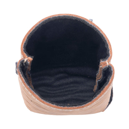 Myra Birch Valley Hairon Leather Beer Can Holder in Dusty Caramel Myra USA