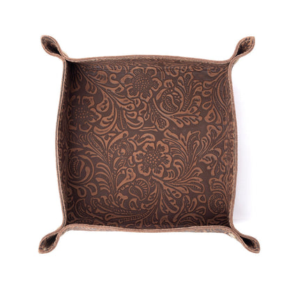 Myra Copperwind Leather Tray in Mocha Cocoa Myra USA