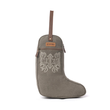 Myra Sunstone Cotton & Leather Boot Bag in Clay Fern Myra USA