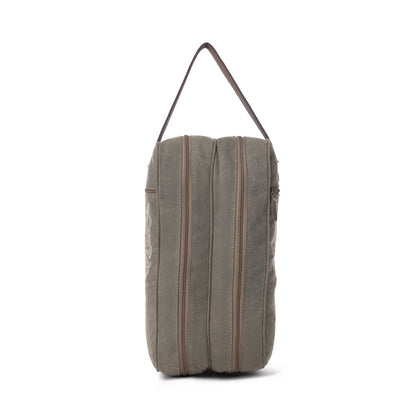 Myra Sunstone Cotton & Leather Boot Bag in Clay Fern Myra USA