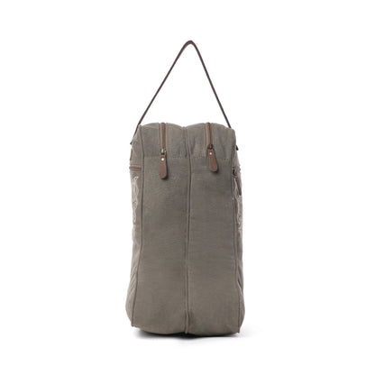 Myra Sunstone Cotton & Leather Boot Bag in Clay Fern Myra USA