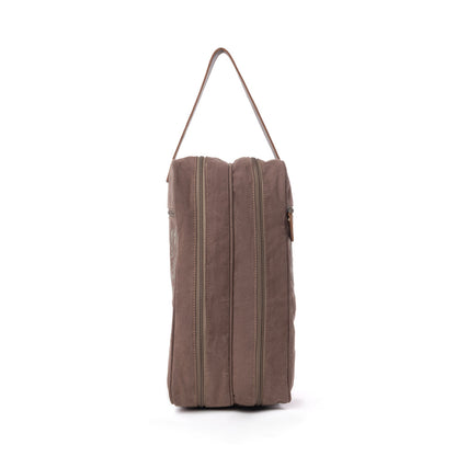 Myra Sunstone Cotton & Leather Boot Bag in Sandy Taupe Myra USA