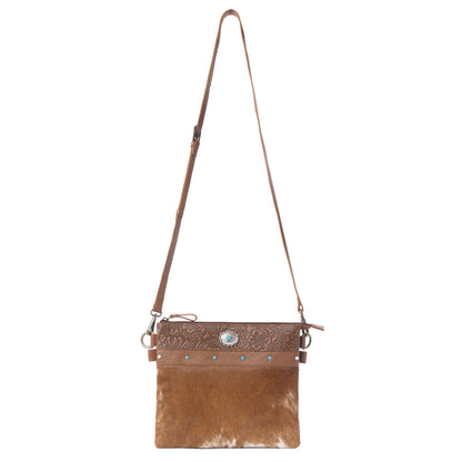 Myra Thunderpeak Concho Hairon Leather Bag in Fawn Sand Myra USA