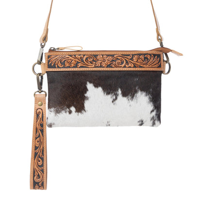 Myra Stone Barrow Hairon Leather Bag in Ochre Frost Myra USA