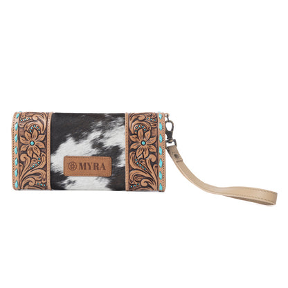Myra Stoneflower Hairon Leather Women's Wallet in Onyx Pearl Myra USA
