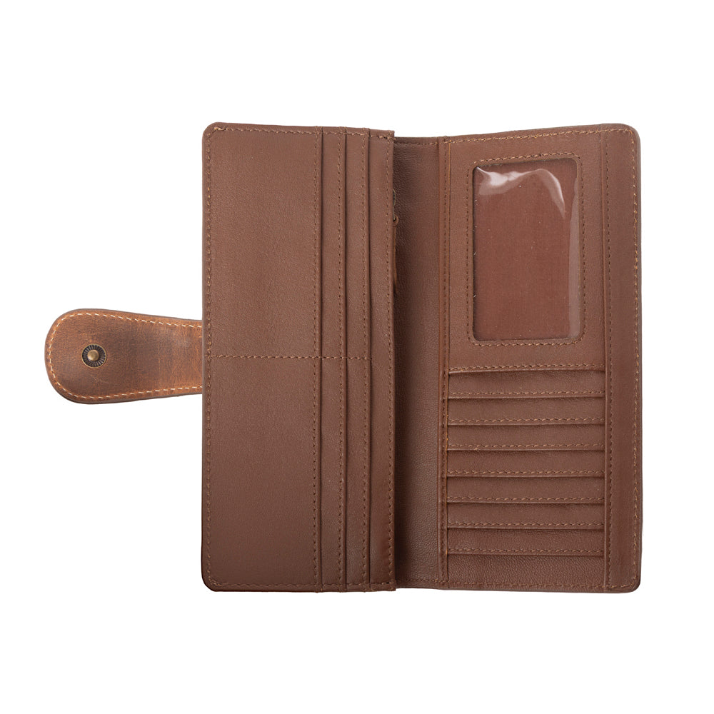 Myra Cedarbar Hairon Leather Women’s Wallet in Honey Drift Myra USA