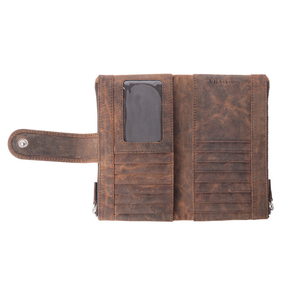 Myra Iron Hill Concho Leather Women’s Wallet in Ochre Veil Myra USA