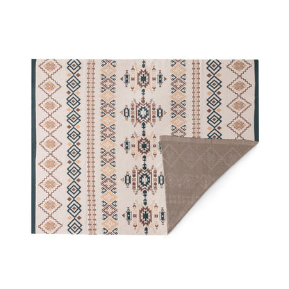 Myra Canyon Knit Cotton Throw in Sandstone Geo For Your Western Couch Myra USA