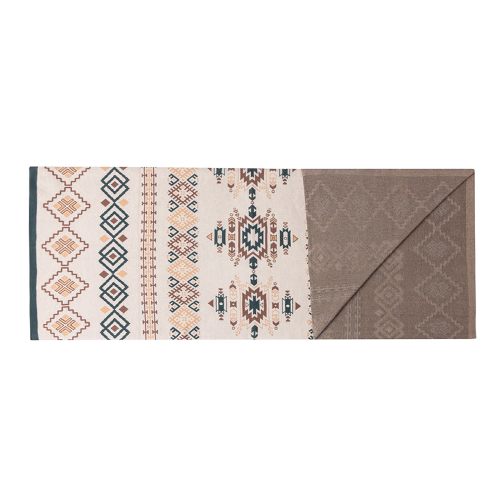 Myra Canyon Knit Cotton Throw in Sandstone Geo For Your Western Couch Myra USA