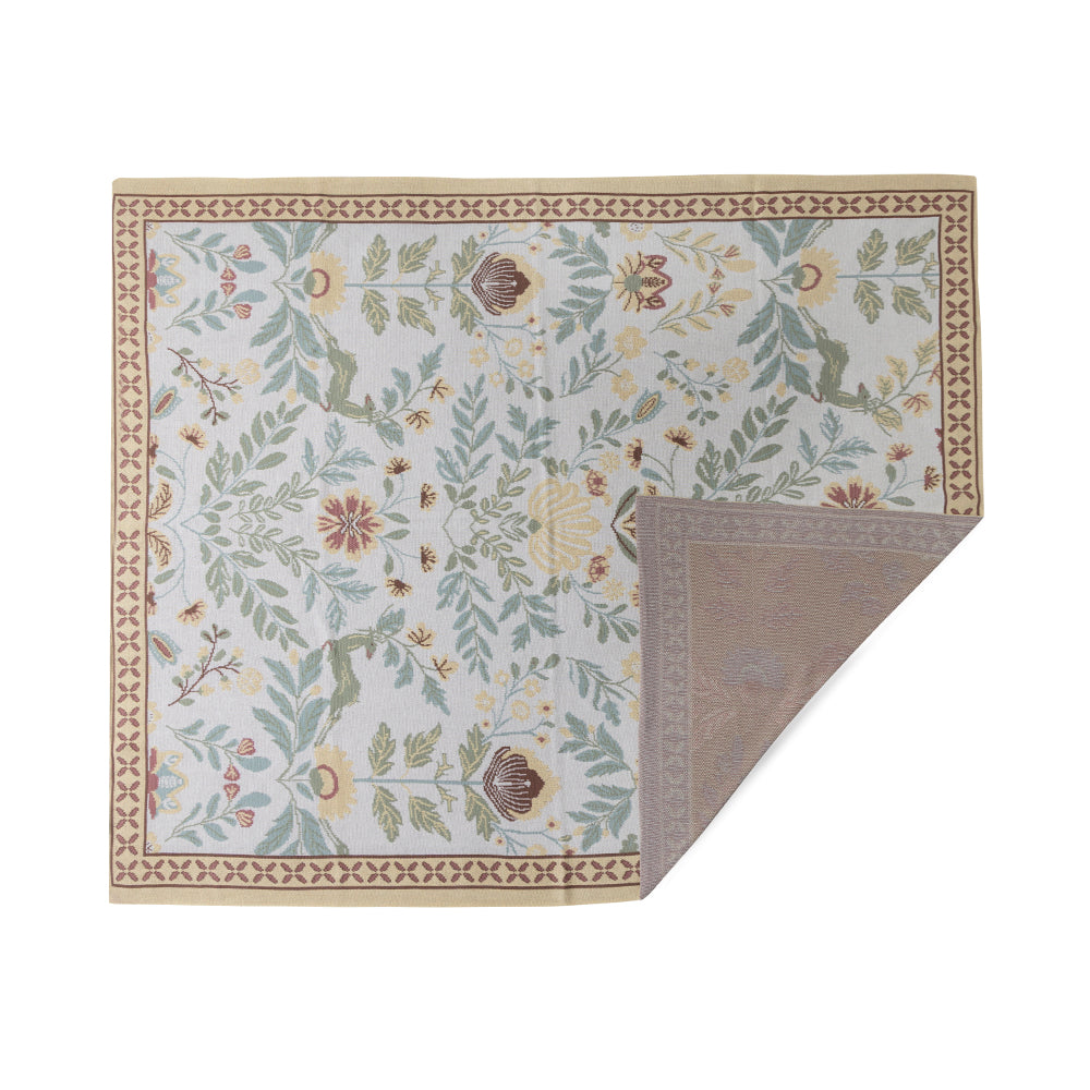 Myra Wildflower Haven Cotton Throw in Garden Ivory Myra USA