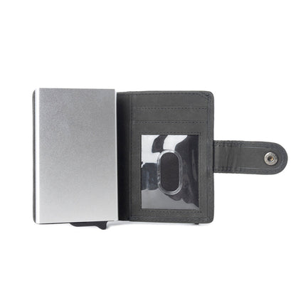 Myra Dune Star Hairon Leather Credit Card Holder in Black & White Myra USA